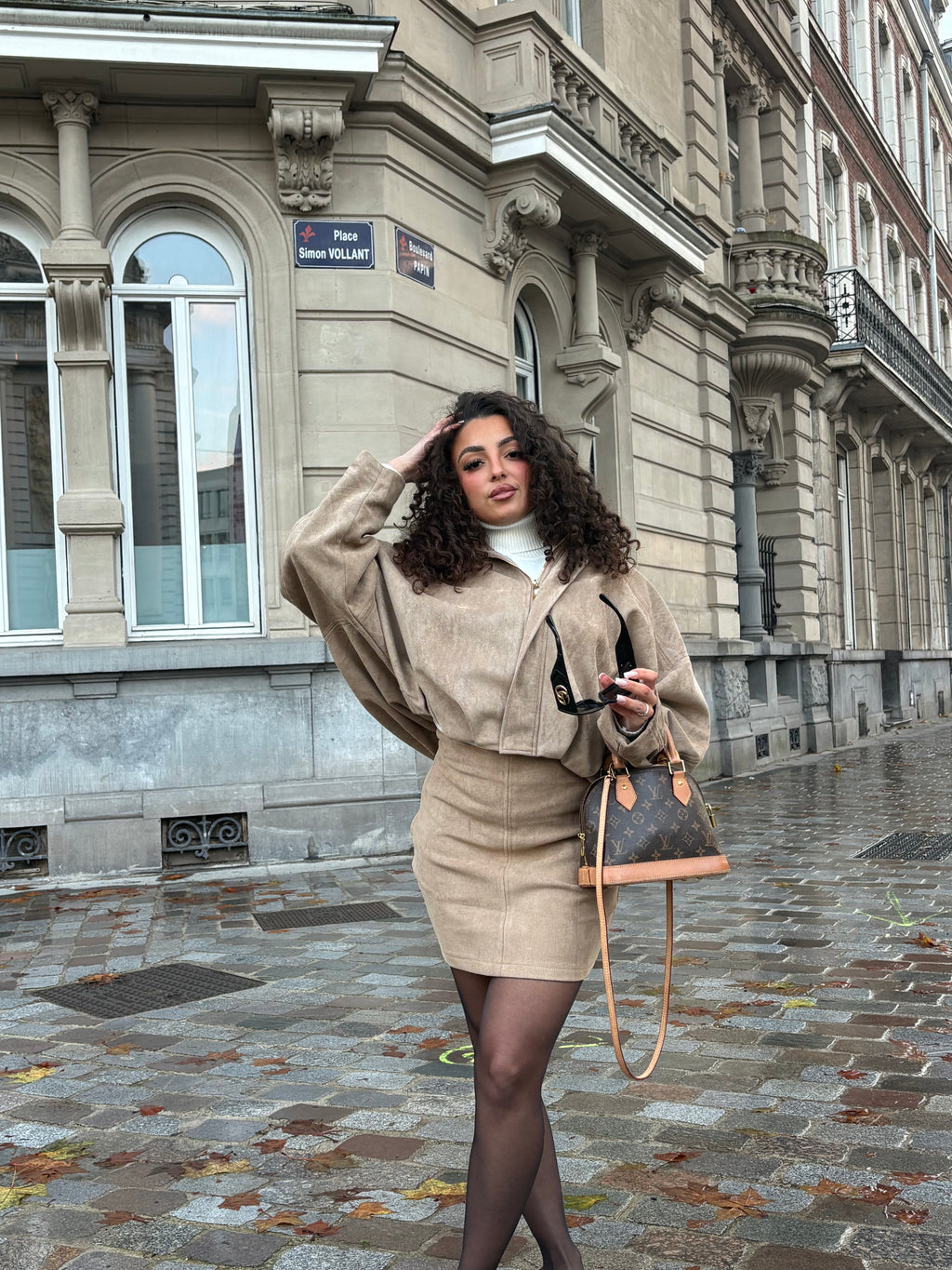 Ensemble suédine camel - DARIA