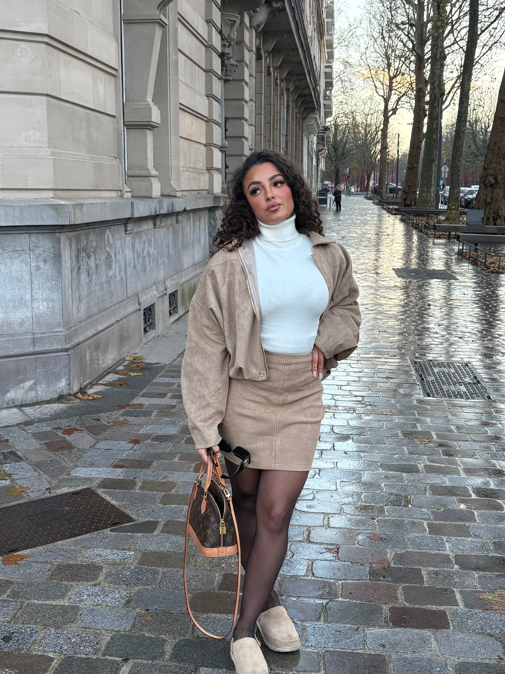 Ensemble suédine camel - DARIA